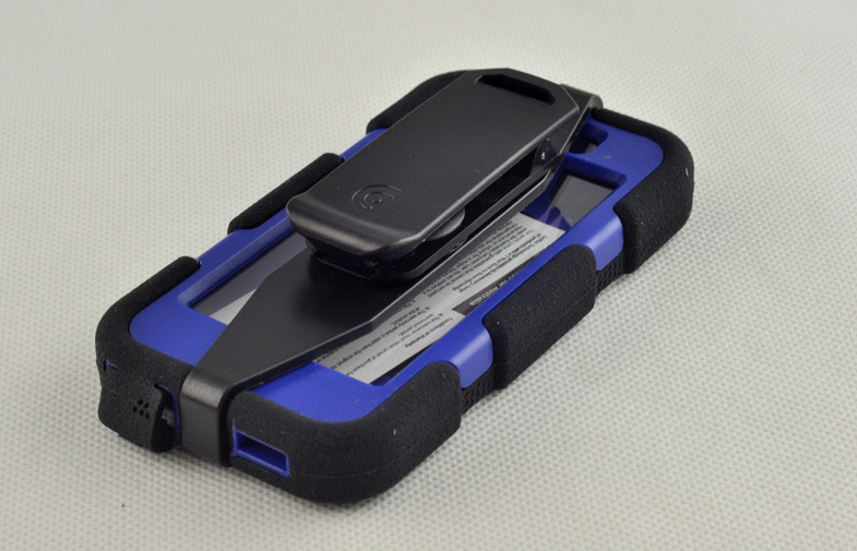 Silicone Protector Survivor Cell Phone Cases Black / Blue Hard Shell For Iphone 5