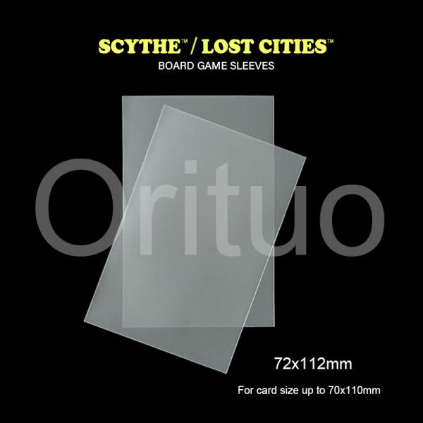 Рукава для карт Scythe / Lost Cities 72x112 мм, матовые, прозрачные, без бликов