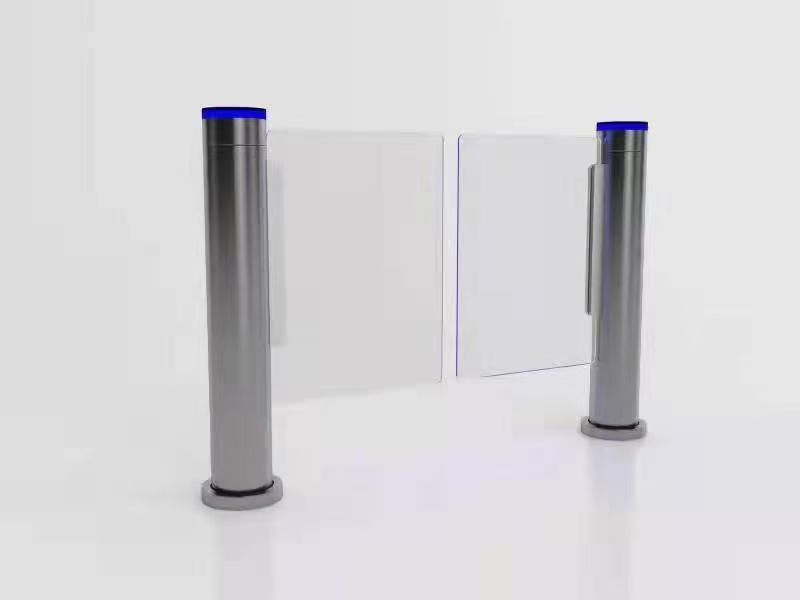Motorized 168mm Cylindrical Swing Speed Gate Rapid Access Turnstile Security Barrier Door System