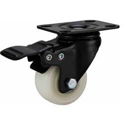 light duty 2 inch white PP caster with brake, 2.5 swivel PP caster brake,3 inch PP castor,