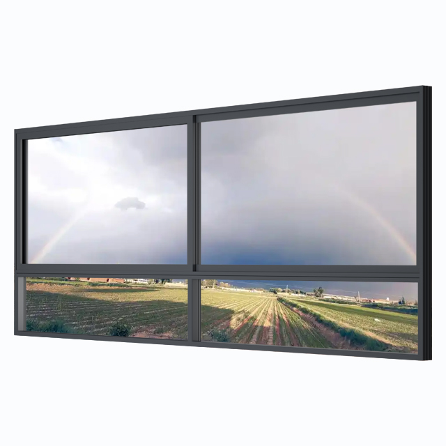 Large Lighting Area Windproof Aluminium Thermal Insulation Windows Heavy Duty