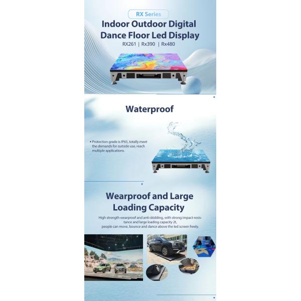 Most Popular White Starlit RGB LED Dance Floor Panels For Wedding DJ Bar Party Twinkling Light Dance Floor Tile