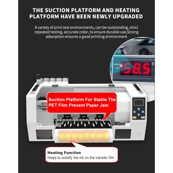 KECAI Easy to Operate Commercial DTF New XP600 Printhead 30 cm Pet Film Tshirt Printing Machine A3 Dtf Printer