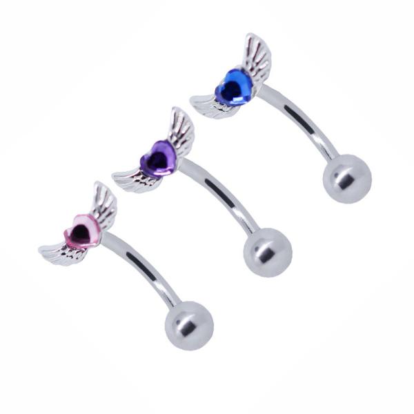 Joia perfurando da sobrancelha fresca da gema 8mm de Purple Heart para presentes do Natal dos indivíduos