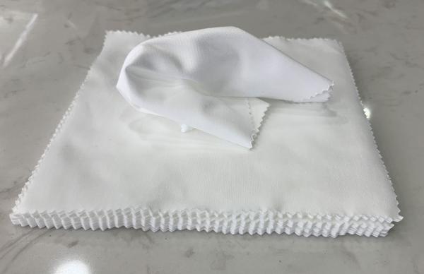 Fashion Sustainable White Square Eyewear Cleaning Cloth