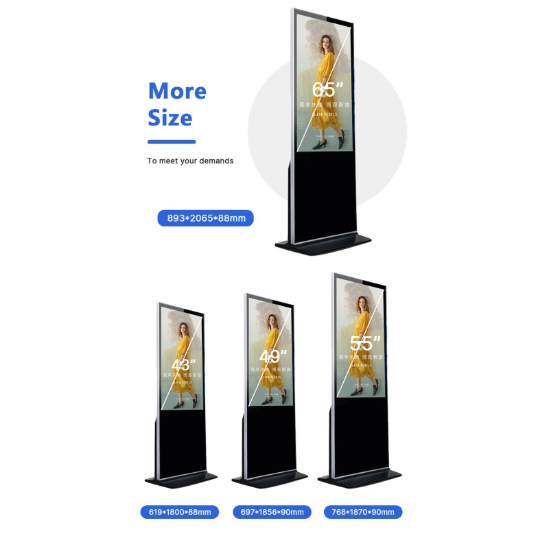 43 Inch Full Color Advertising Digital Display Retail Store Digital Signage 350 Nits