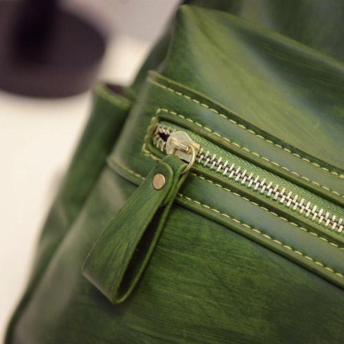 PU Backpacks for college student custom green wholesale mochilas de moda tas ransel wanita