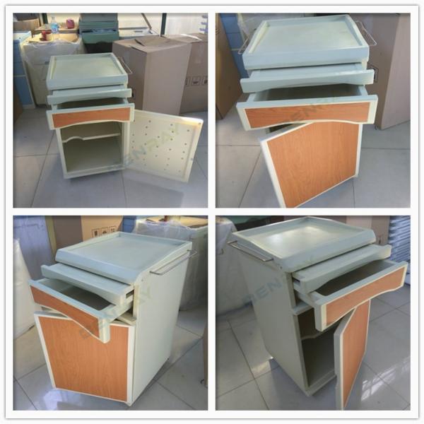 Hospital Medical Bed Side Cabinet Locker Sturdy