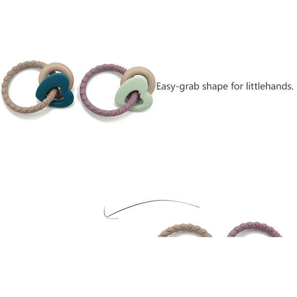 100% Food Grade Silicone Wood Teether