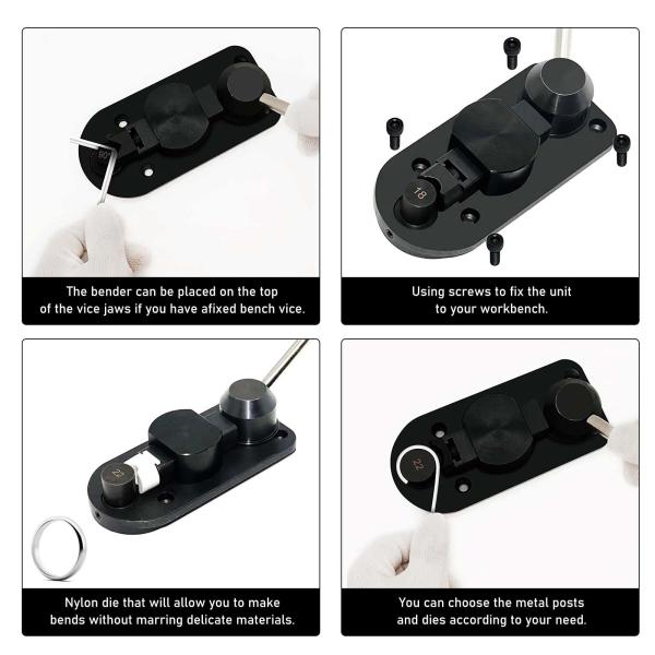Multi Functional round Jewelry Ring Bender With Nylon Dies
