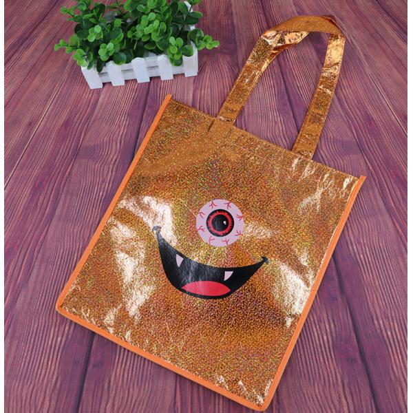 Printing Waterproof Shopping Gift Clothing Bag,Shine Golden Coating Non Woven Shopping Bag