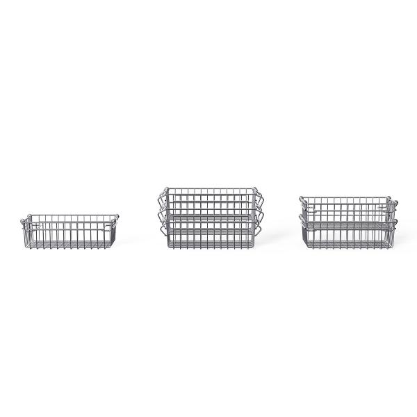 Iron 	Bedroom Organizer Wire Basket Storage Rack For Kitchen Bathroom