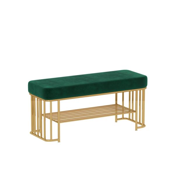 Metal Living Room Furniture Sofa Ottoman and Velvet Stools for Shoe Organization