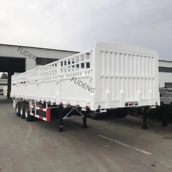 Semi Mechanical Suspension Steel 3 Axles Fence Cargo Trailer