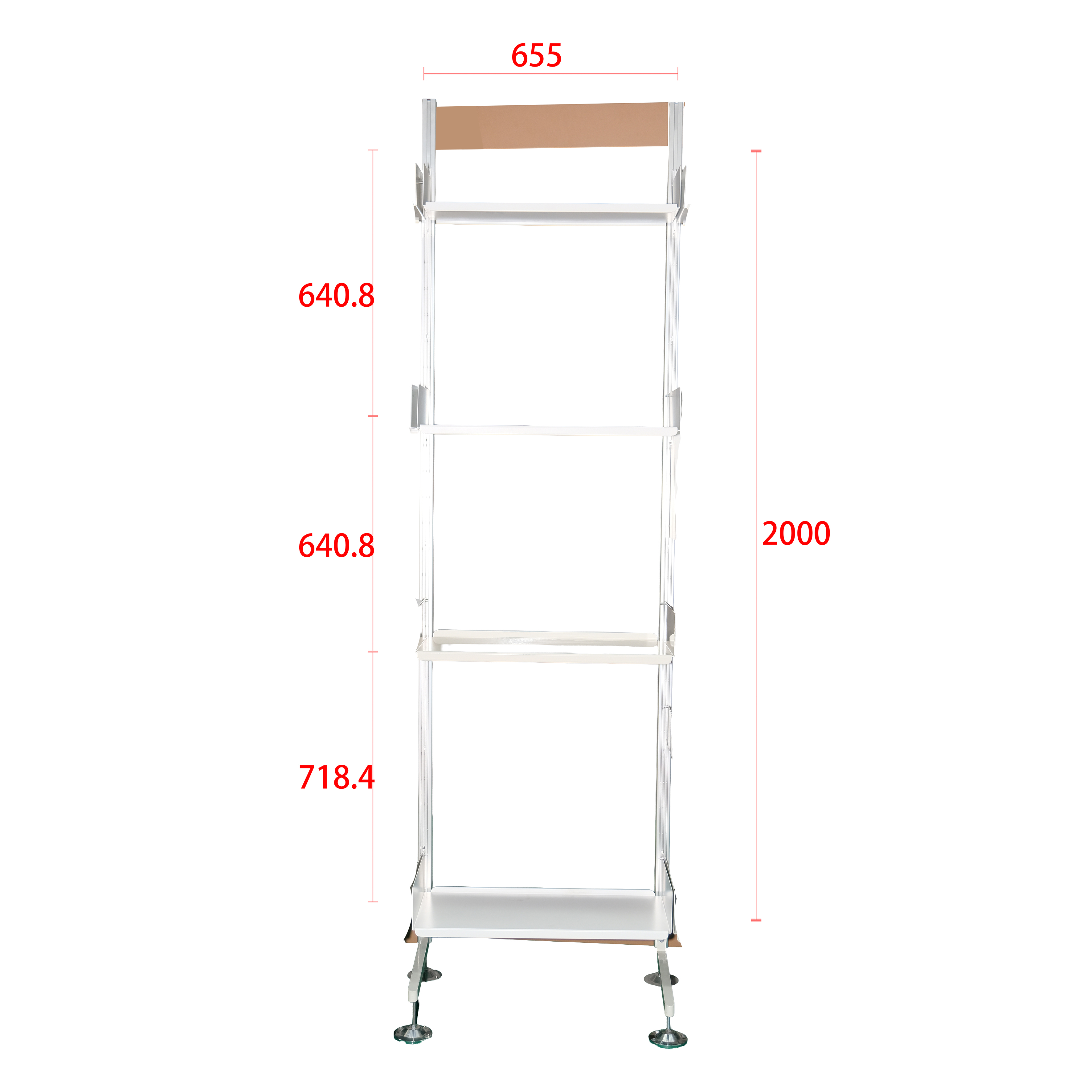 Flexible Detachable Metal Magnetic Height Adjustable Standing Storage Rack for Bookshelves