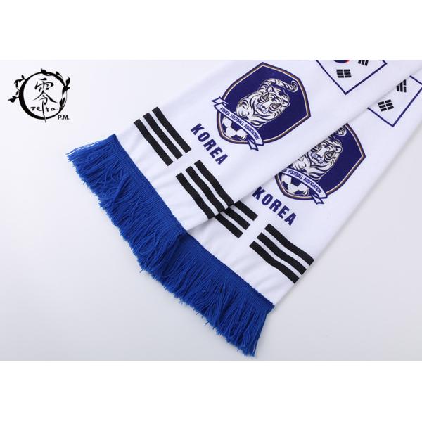 Fleece World Cup Sports Printed Scarf , Soccer Team Korea Sublimated Scarf