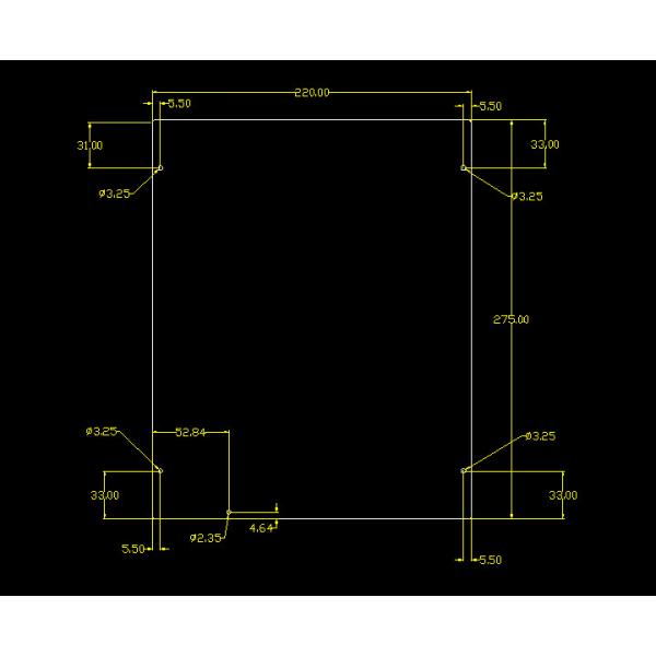 220mm*275mm*3mm 24V 200W MK3 3D Printer Heatbed Aluminum Substrate