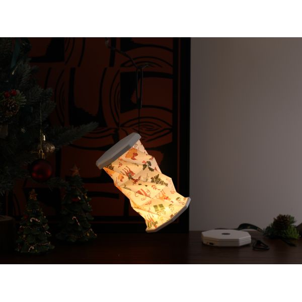 Customized Cordless Folded Paper Standard Lamp For Christmas 5V 300mAh