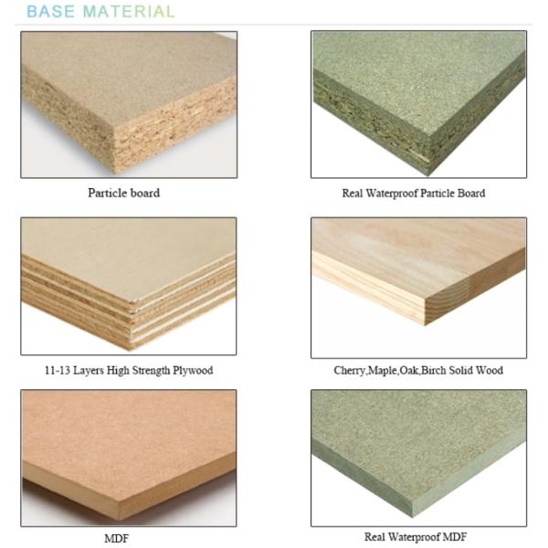 Waterproof Kitchen Furniture For Apartment Green Color PVC Kitchen Cabinets