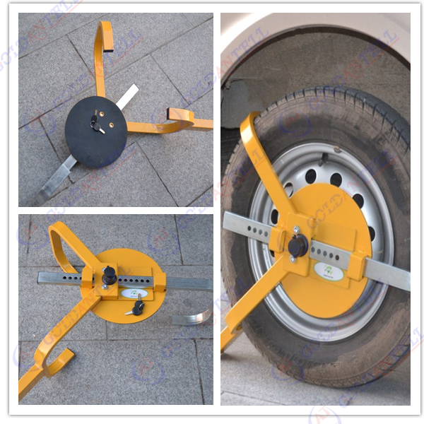 Anti theft aluminum Car Wheel Clamp waterproof and dustproof protection