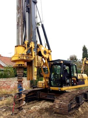 Pilha hidráulica Rig Max de KR125C. Torque de furo 125kN.m da profundidade 43m do diâmetro 1300mm