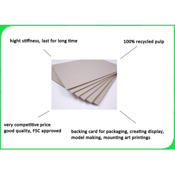 1.5mm 1.7mm Thick Grey Recycled Carton Gris For Gray Photo Folders