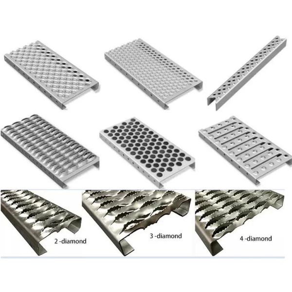 Walkway Platform Anti-Slip Safety Plank Grating/Perforated Stainless Steel Stairs Grip Strut