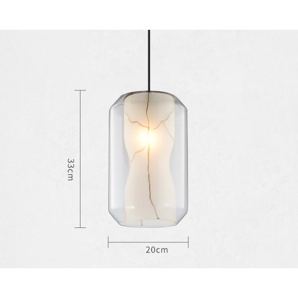 Люстра ухода за больным спальни светлой Адвокатуры нордического творческого мрамора лестницы столба современного привесная