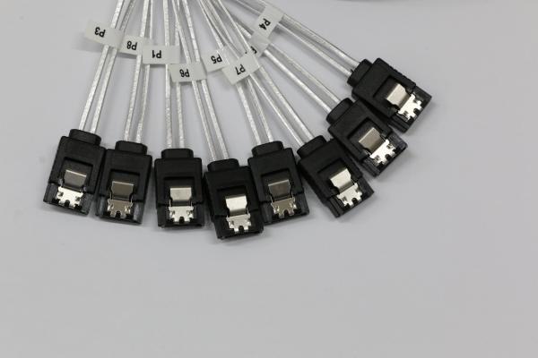 SFF-8654 8X90° TO 8 port SATA 7P L=500mm