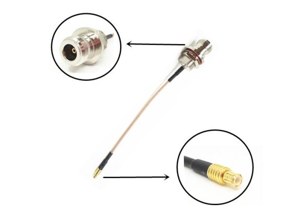 Tipo fêmea dos conjuntos de cabo N de RG316/U RF MCX ao conector coaxial do RF do homem