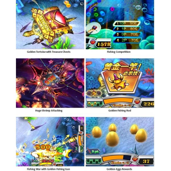 10 Players Kids Arcade Machine /  Indoor Fishing King 10p Amusement Arcade Game Machine