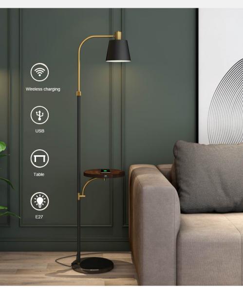 IP20 USB wireless charging floor light led floor lamp for led floor light/indoor table floor lighting for apartment