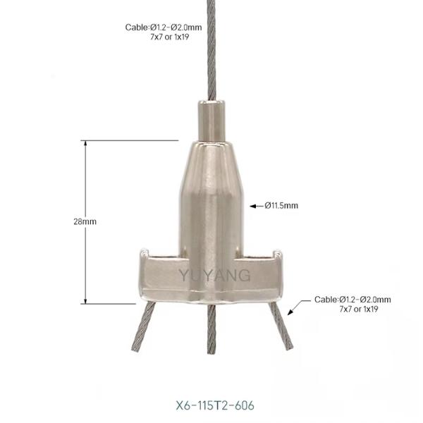 Bifurcated Brass Cable Gripper Customizing With Steel Hanging Wire