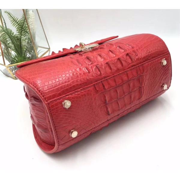 Authentic Crocodile Skin Lady Saddle Purse Genuine Alligator Leather Female Small Handbag Women Crossbody Shoulder Bag