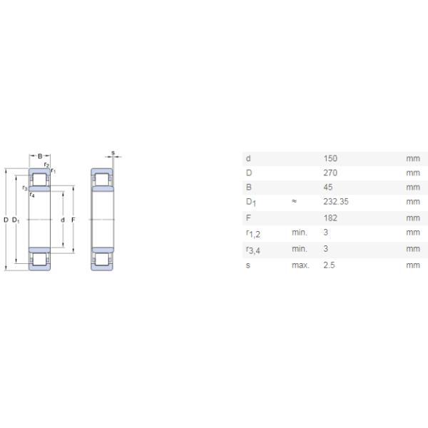 150*270*45 NU 230 Cylinder Roller Bearing , Sealed Ball Bearing NU230 EM C3 Z1