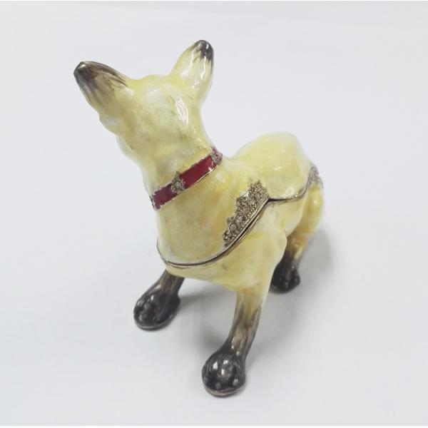dog alloy jewelry box decorative metal keepsake box fashion trinket box home decorative