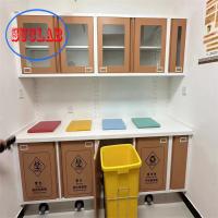 Três Secções Slider Hospital Gabinete Médico Malásia Manos de aço inoxidável Prateleiras ajustáveis