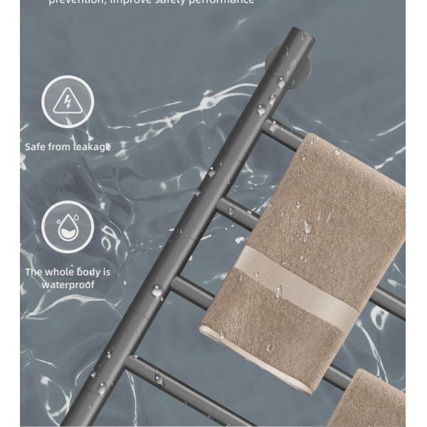 Single Black Bathroom HEATED Towel Warmer Rack Fashion Style Electric Towel Rack Amor
