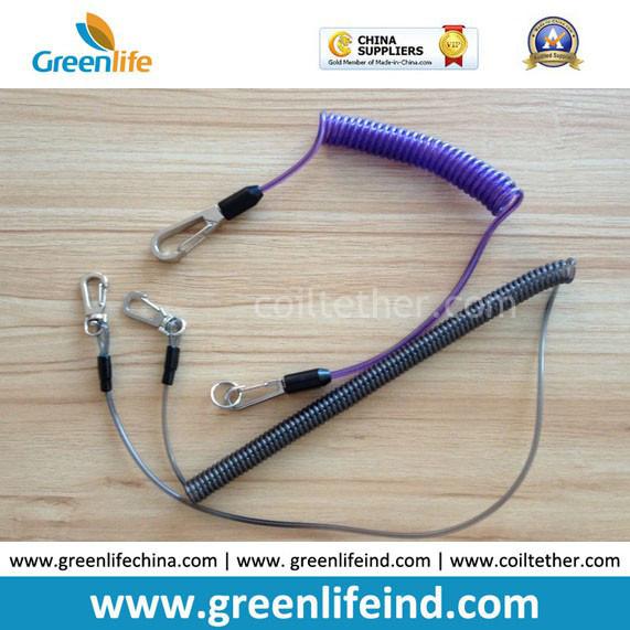 Tool Keeper Coil Tether Purple Stainless Steel Leash