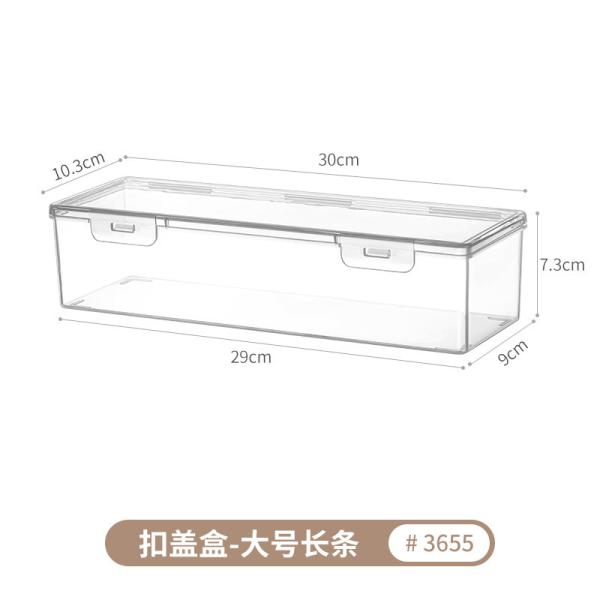 Sustainable Household Simple Large-Capacity Translucent Sticky Note Flip Storage Box Square Card Accessories Stationery Desktop Storage Box With Lid