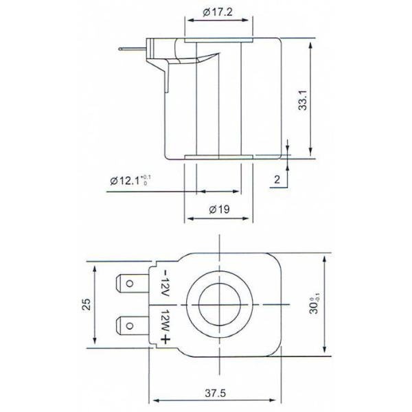 Тип ЛПГ Атикер/Томасетто/редуктор КНГ соленоид свертывают спиралью МВАТ3752/МВАТ3578 БК.170/176/171 ДК12В