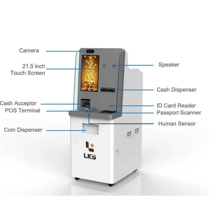 Airport Train Station Currency Exchange Self Service Kiosk Cash Machine ATM