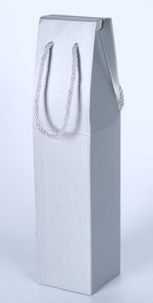 UV Coating 2 Ply Wine Bottle Paper Bags With Cut Out Windows wine bottle drawstring fabric bag packaging