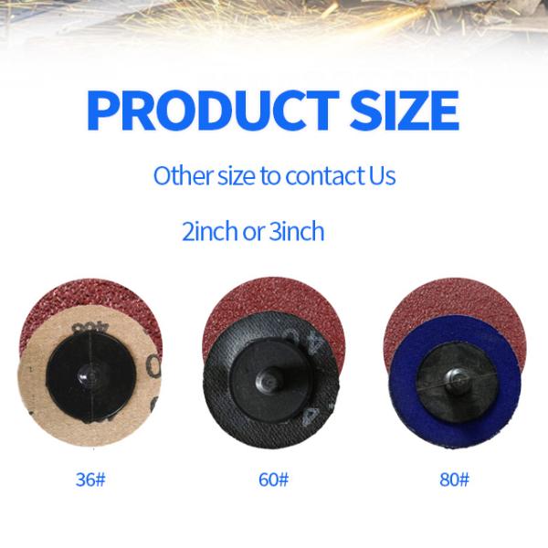 2 Inch Aluminum Oxide/Zirconia/Ceramic Quick Change Sanding Discs for Customer Size