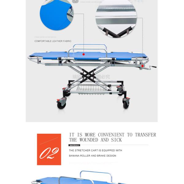 Medical Care Evacuation Stretcher Blue With Sturdy Construction
