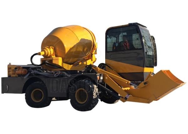 Front Discharge Mobile Self Loading Concrete Mixer Hydraulic System Heavy Duty
