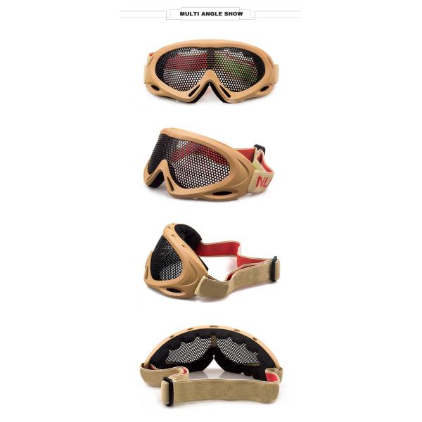 Strechable Tactical Military Goggles , Tactical Shooting Glasses Air Ventilation