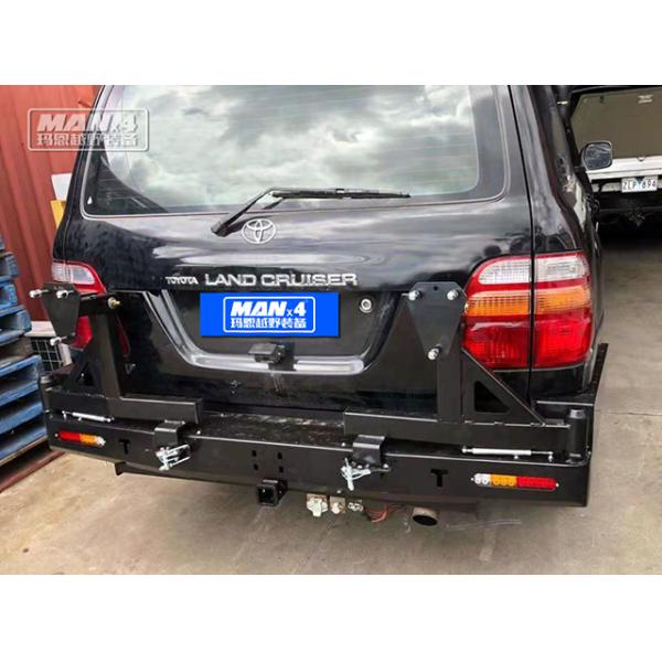 steel offroad bumper Rear bull bar for LC100（with 2 spare tyre bracket）