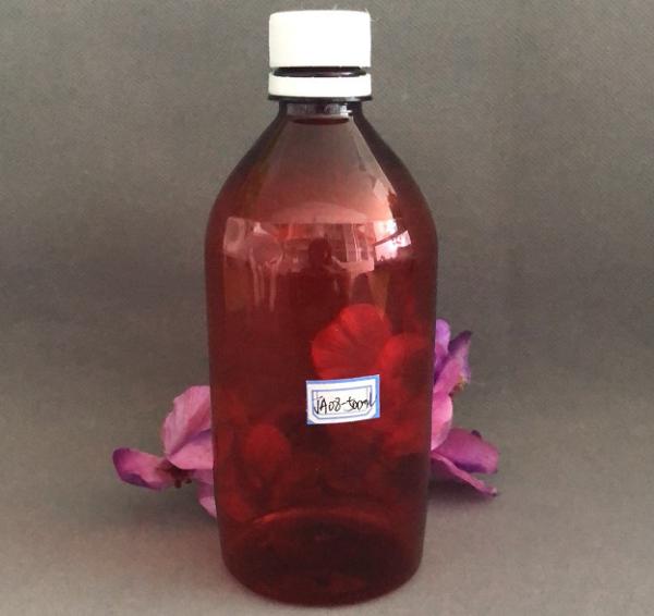 Pet Transparent Brown Plastic 500ml Cough Medicine Bottle