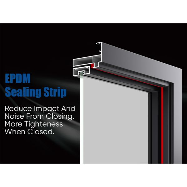 Multi Glass Design Narrow Frame Waterproof Aluminium Kitchen Casement Door
